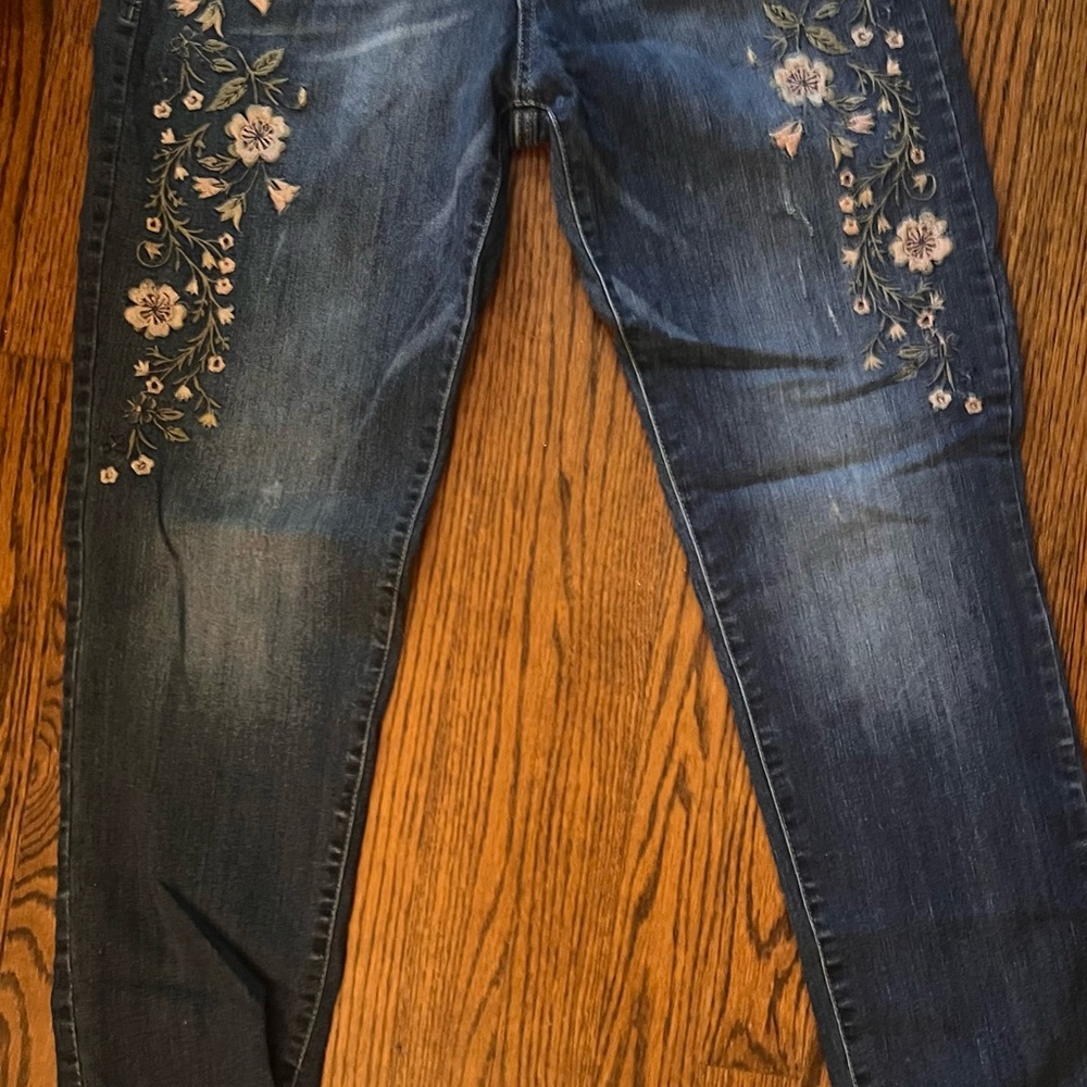 Vintage America Floral Boyfriend Jeans Women’s size 8